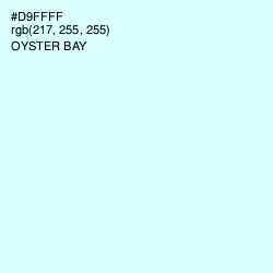 #D9FFFF - Oyster Bay Color Image